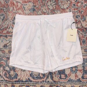 Cadets Check Out Mesh Shorts in White SZ 8/10 (28-31” Waist) NWT